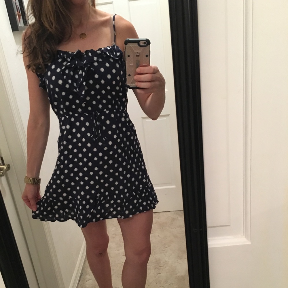 Fire Los Angeles navy blue & white dress sz small
